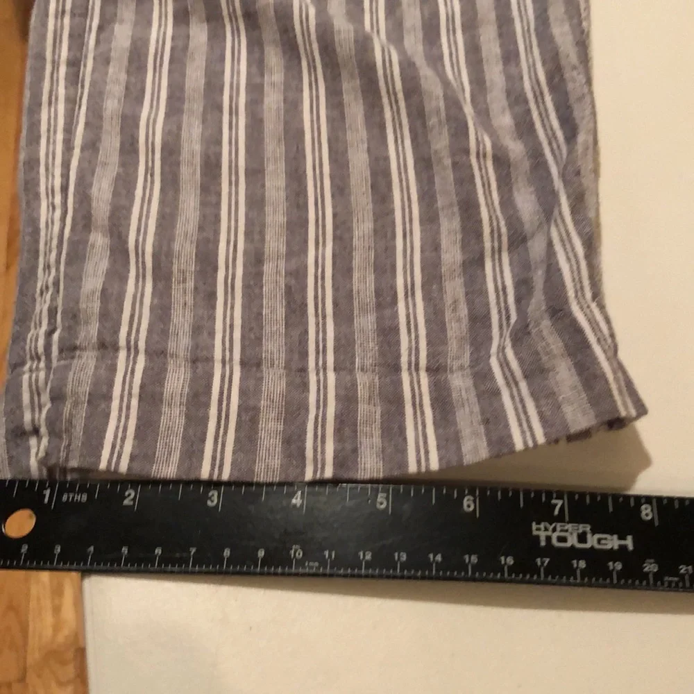 Rails size large sleeveless blue & white stripe jumpsuit with drawstring waist